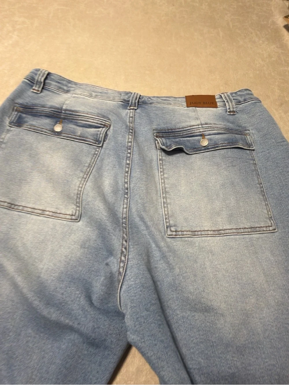 Judy Blue Wide Leg Cargo Jeans w/Stretch. Women's Size 22W